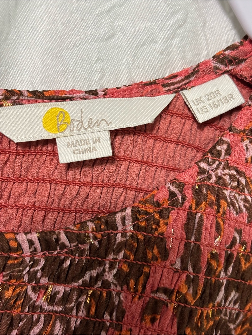 EUC Boden Paisley Tiered Smocked Maxi Dress with pockets Size 16/18 - Picture 4 of 13